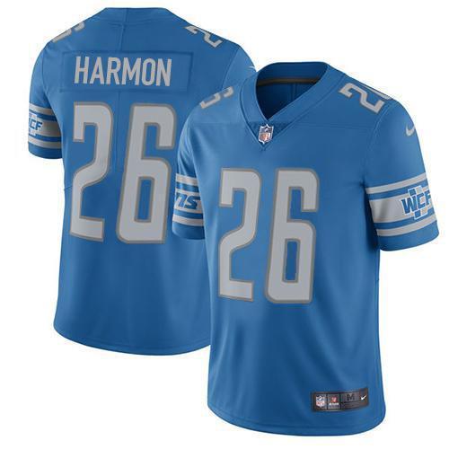 Nike Detroit Lions #26 Duron Harmon Blue Team Color Stitched NFL Vapor Untouchable Limited Jersey