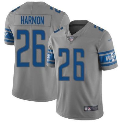 Nike Detroit Lions #26 Duron Harmon Gray Stitched NFL Limited Inverted Legend Jersey