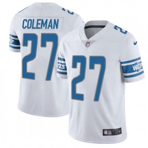 Nike Detroit Lions #27 Justin Coleman White Stitched NFL Vapor Untouchable Limited Jersey