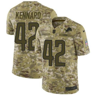 Nike Detroit Lions #42 Devon Kennard Camo Stitched NFL Limited 2018 Salute To Service Jersey