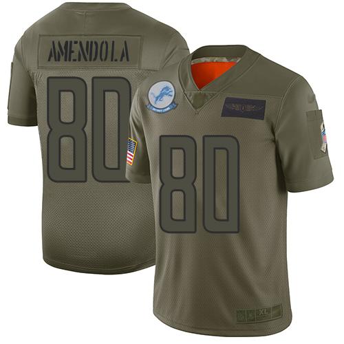 Nike Detroit Lions #80 Danny Amendola Camo Stitched NFL Limited 2019 Salute To Service Jersey
