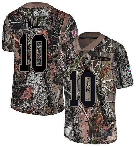 Nike Dolphins #10 Tyreek Hill Camo Stitched NFL Limited Rush Realtree Jersey