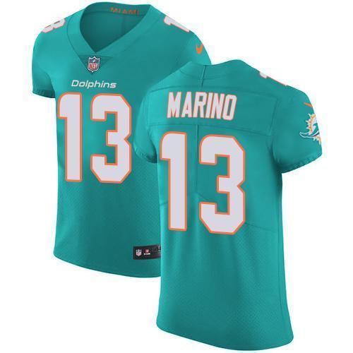 Nike Dolphins #13 Dan Marino Aqua Green Team Color Stitched NFL Vapor Untouchable Elite Jersey