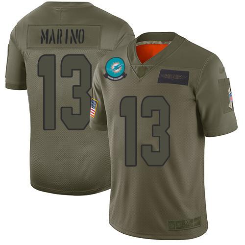 Nike Dolphins #13 Dan Marino Camo Stitched NFL Limited 2019 Salute To Service Jersey