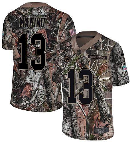 Nike Dolphins #13 Dan Marino Camo Stitched NFL Limited Rush Realtree Jersey