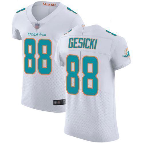 Nike Dolphins #88 Mike Gesicki White Stitched NFL Vapor Untouchable Elite Jersey