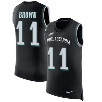 Philadelphia Eagles #11 A.J. Brown Black Alternate Stitched NFL Limited Rush Tank Top Jersey