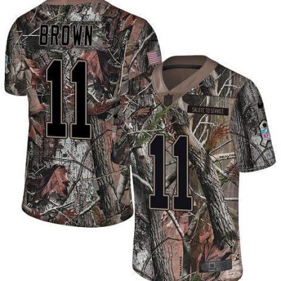 Philadelphia Eagles #11 A.J. Brown Camo Stitched NFL Limited Rush Realtree Jersey
