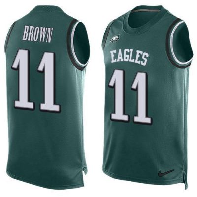 Philadelphia Eagles #11 A.J. Brown Green Team Color Stitched NFL Limited Tank Top Jersey