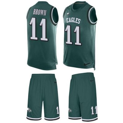 Philadelphia Eagles #11 A.J. Brown Green Team Color Stitched NFL Limited Tank Top Suit Jersey