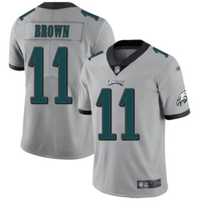 Philadelphia Eagles #11 A.J. Brown Silver Stitched NFL Limited Inverted Legend Jersey