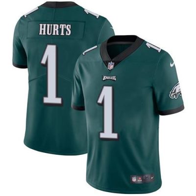 Philadelphia Eagles #1 Jalen Hurts Green Team Color Stitched NFL Vapor Untouchable Limited Jersey