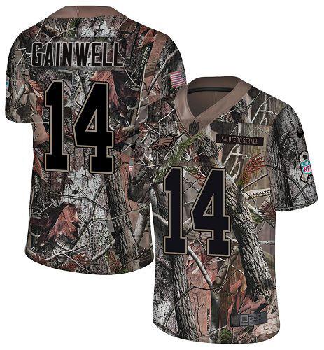 Philadelphia Eagles #14 Kenneth Gainwell Camo Stitched NFL Limited Rush Realtree Jersey