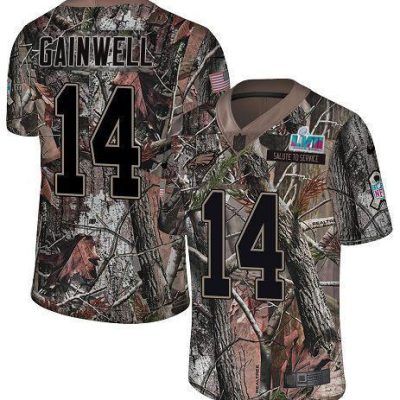 Philadelphia Eagles #14 Kenneth Gainwell Camo Super Bowl LVII Patch Stitched NFL Limited Rush Realtree Jersey