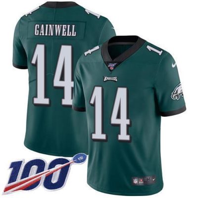 Philadelphia Eagles #14 Kenneth Gainwell Green Team Color Stitched NFL 100th Season Vapor Untouchable Limited Jersey