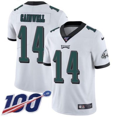 Philadelphia Eagles #14 Kenneth Gainwell White Stitched NFL 100th Season Vapor Untouchable Limited Jersey