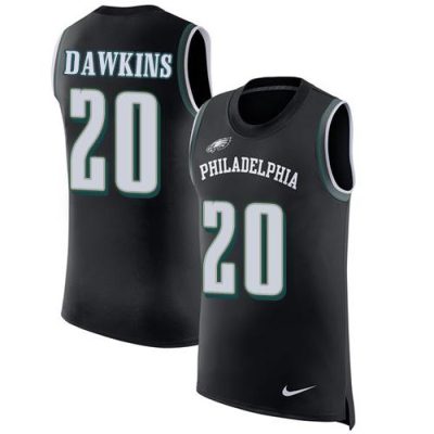 Philadelphia Eagles #20 Brian Dawkins Black Alternate Stitched NFL Limited Rush Tank Top Jersey