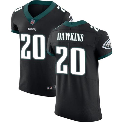 Philadelphia Eagles #20 Brian Dawkins Black Alternate Stitched NFL Vapor Untouchable Elite Jersey