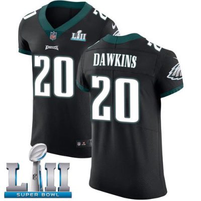 Philadelphia Eagles #20 Brian Dawkins Black Alternate Super Bowl LII Stitched NFL Vapor Untouchable Elite Jersey