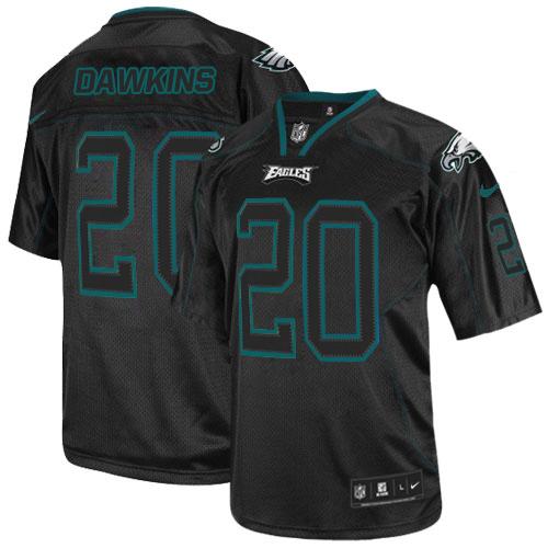 Philadelphia Eagles #20 Brian Dawkins Lights Out Black Stitched NFL Elite Jersey