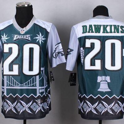 Philadelphia Eagles #20 Brian Dawkins Midnight Green Stitched NFL Elite Noble Fashion Jersey