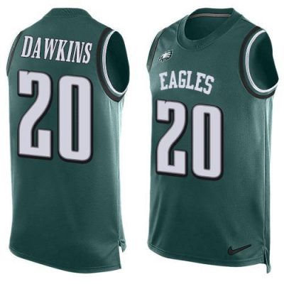 Philadelphia Eagles #20 Brian Dawkins Midnight Green Team Color Stitched NFL Limited Tank Top Jersey