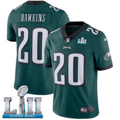 Philadelphia Eagles #20 Brian Dawkins Midnight Green Team Color Super Bowl LII Stitched NFL Vapor Untouchable Limited Jersey
