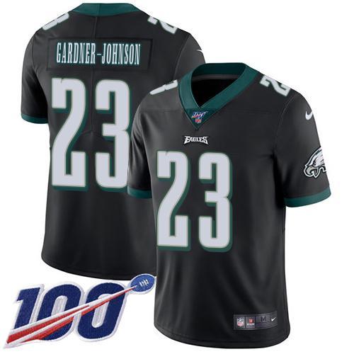 Philadelphia Eagles #23 C.J. Gardner-Johnson Black Alternate Stitched NFL 100th Season Vapor Untouchable Limited Jersey