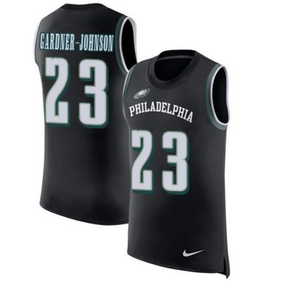 Philadelphia Eagles #23 C.J. Gardner-Johnson Black Alternate Stitched NFL Limited Rush Tank Top Jersey