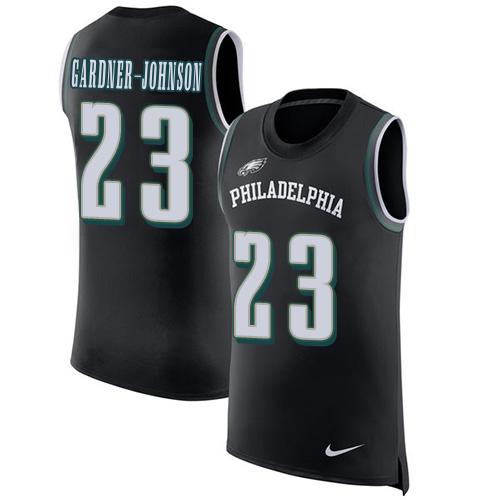 Philadelphia Eagles #23 C.J. Gardner-Johnson Black Alternate Stitched NFL Limited Rush Tank Top Jersey