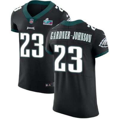 Philadelphia Eagles #23 C.J. Gardner-Johnson Black Alternate Super Bowl LVII Patch Stitched NFL New Elite Jersey