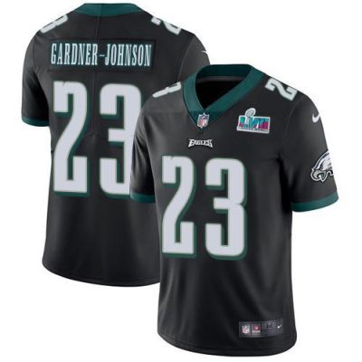 Philadelphia Eagles #23 C.J. Gardner-Johnson Black Alternate Super Bowl LVII Patch Stitched NFL Vapor Untouchable Limited Jersey