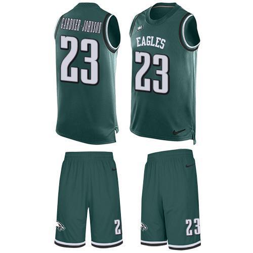 Philadelphia Eagles #23 C.J. Gardner-Johnson Green Team Color Stitched NFL Limited Tank Top Suit Jersey