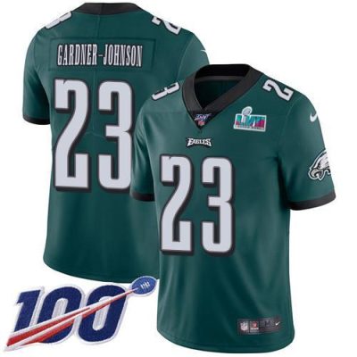 Philadelphia Eagles #23 C.J. Gardner-Johnson Green Team Color Super Bowl LVII Patch Stitched NFL 100th Season Vapor Untouchable Limited Jersey