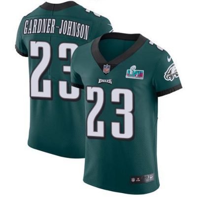 Philadelphia Eagles #23 C.J. Gardner-Johnson Green Team Color Super Bowl LVII Patch Stitched NFL Vapor Untouchable Elite Jersey