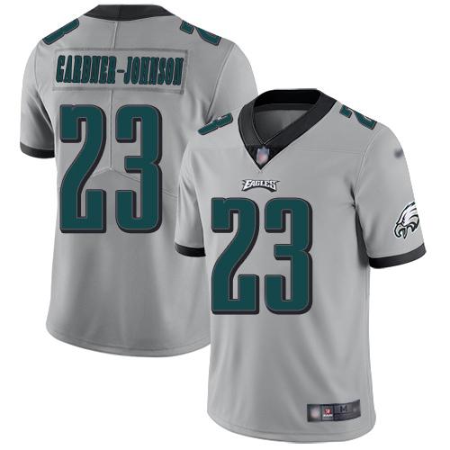 Philadelphia Eagles #23 C.J. Gardner-Johnson Silver Stitched NFL Limited Inverted Legend Jersey