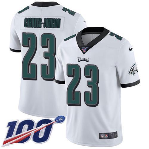 Philadelphia Eagles #23 C.J. Gardner-Johnson White Stitched NFL 100th Season Vapor Untouchable Limited Jersey