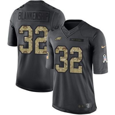 Philadelphia Eagles #32 Reed Blankenship Black Stitched NFL Limited 2016 Salute To Service Jersey