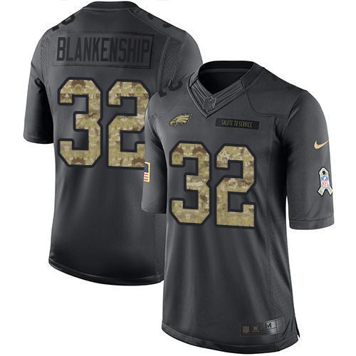 Philadelphia Eagles #32 Reed Blankenship Black Stitched NFL Limited 2016 Salute To Service Jersey