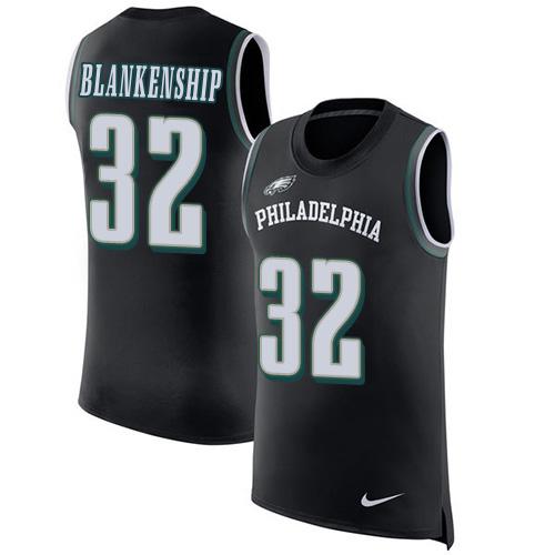 Philadelphia Eagles #32 Reed Blankenship Black Alternate Stitched NFL Limited Rush Tank Top Jersey