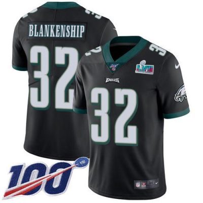 Philadelphia Eagles #32 Reed Blankenship Black Alternate Super Bowl LVII Patch Stitched NFL 100th Season Vapor Untouchable Limited Jersey