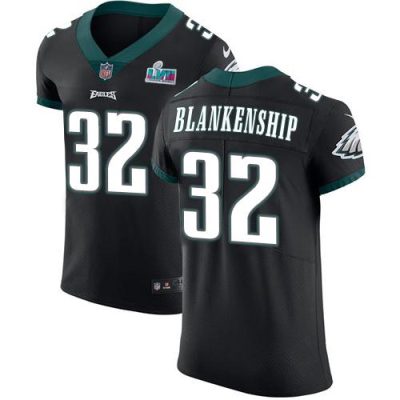 Philadelphia Eagles #32 Reed Blankenship Black Alternate Super Bowl LVII Patch Stitched NFL New Elite Jersey