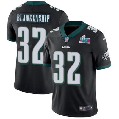 Philadelphia Eagles #32 Reed Blankenship Black Alternate Super Bowl LVII Patch Stitched NFL Vapor Untouchable Limited Jersey
