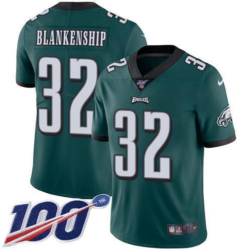 Philadelphia Eagles #32 Reed Blankenship Green Team Color Stitched NFL 100th Season Vapor Untouchable Limited Jersey