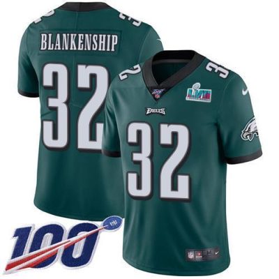 Philadelphia Eagles #32 Reed Blankenship Green Team Color Super Bowl LVII Patch Stitched NFL 100th Season Vapor Untouchable Limited Jersey