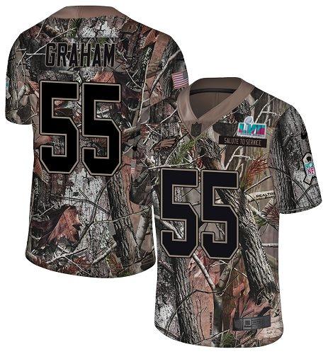 Philadelphia Eagles #55 Brandon Graham Camo Super Bowl LVII Patch Stitched NFL Limited Rush Realtree Jersey