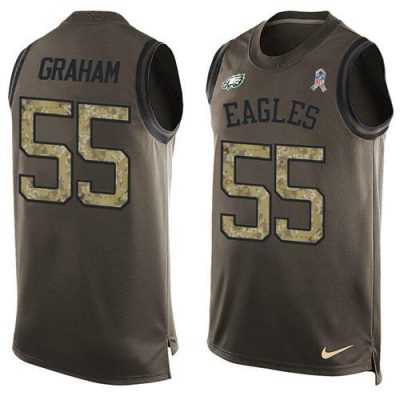 Philadelphia Eagles #55 Brandon Graham Green Stitched NFL Limited Salute To Service Tank Top Jersey