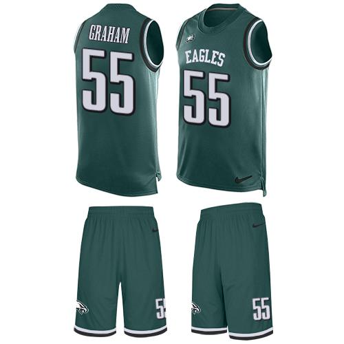 Philadelphia Eagles #55 Brandon Graham Midnight Green Team Color Stitched NFL Limited Tank Top Suit Jersey
