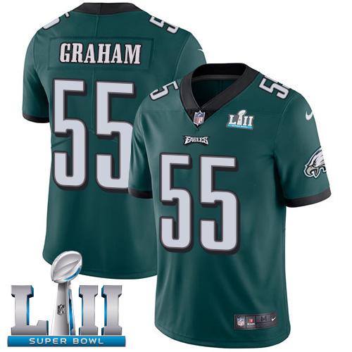 Philadelphia Eagles #55 Brandon Graham Midnight Green Team Color Super Bowl LII Stitched NFL Vapor Untouchable Limited Jersey