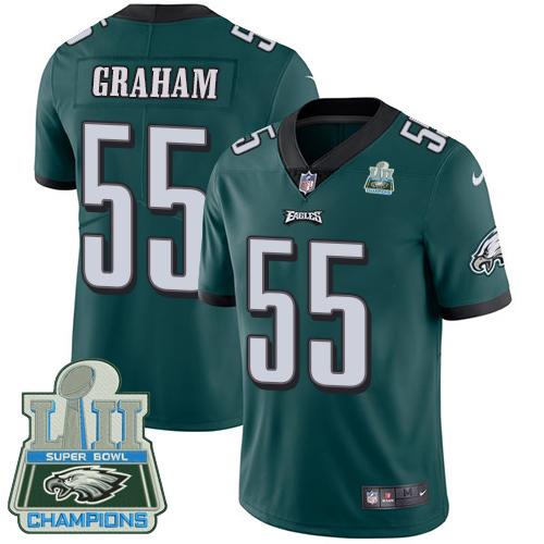 Philadelphia Eagles #55 Brandon Graham Midnight Green Team Color Super Bowl LII Champions Stitched NFL Vapor Untouchable Limited Jersey